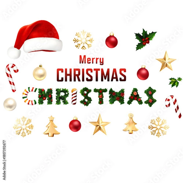 Obraz Christmas icons set