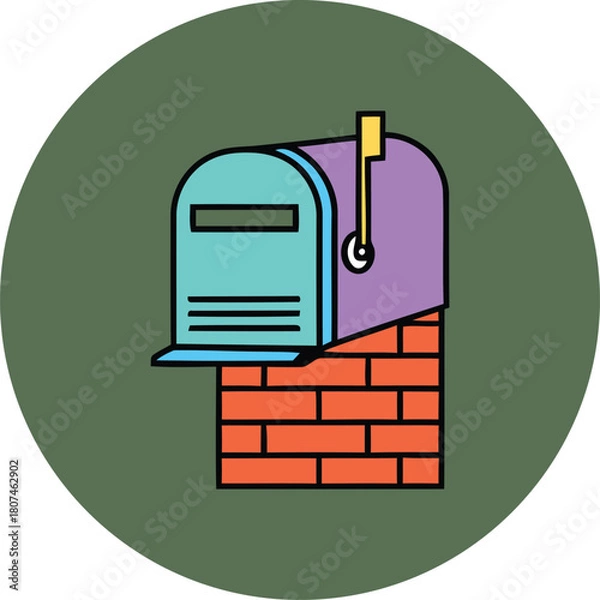 Obraz Mail Delivery Concept – Vector Mailbox with Message