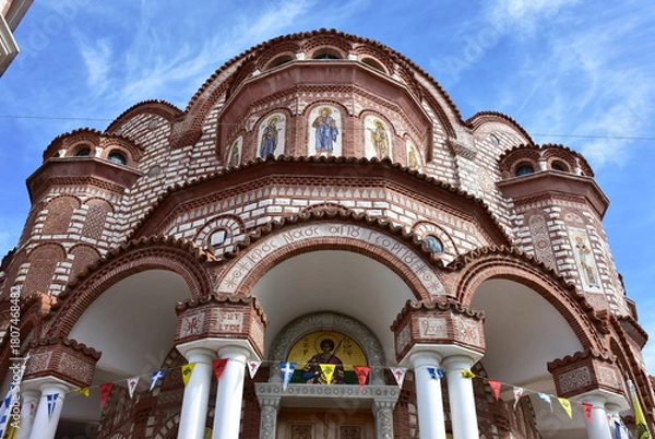 Fototapeta church Ag. Georgiou in village Nea Moudania ,Chalkidiki in Greece