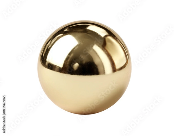 Fototapeta Shiny Golden Sphere isolated on a transparent background