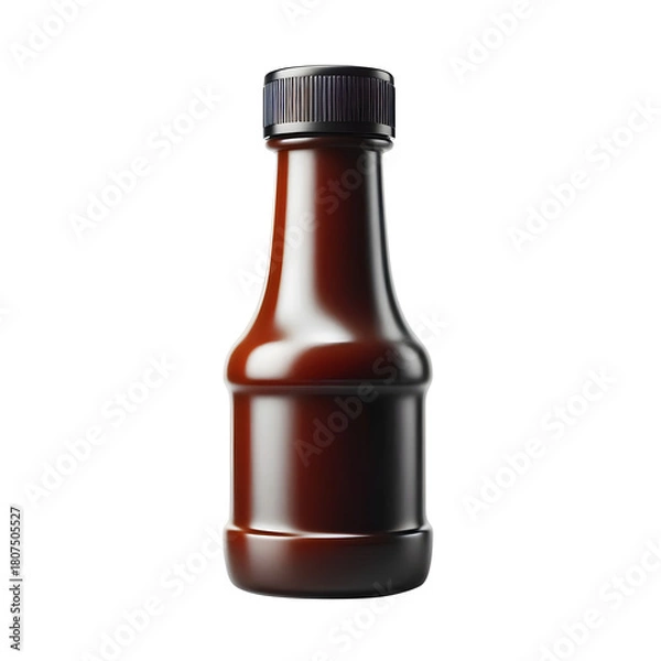 Fototapeta Generic Condiment plastic bottle design isolated on transparent background