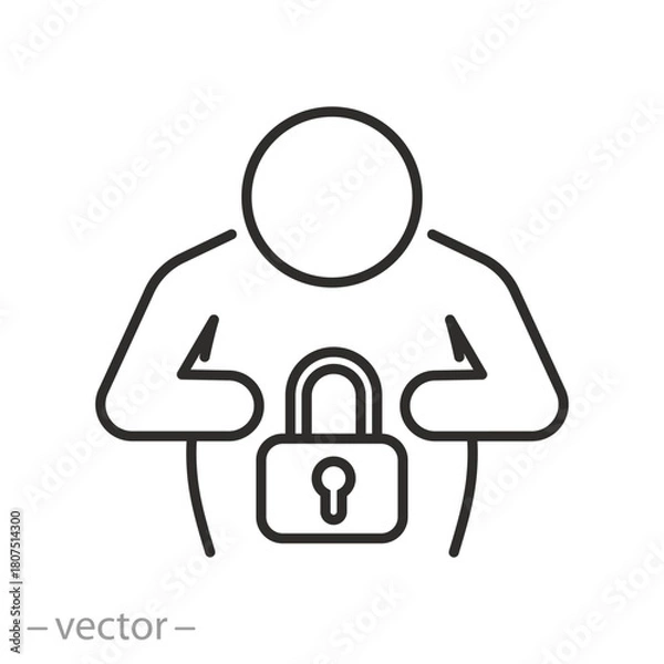 Fototapeta Constipation Icon Vector Line Illustration