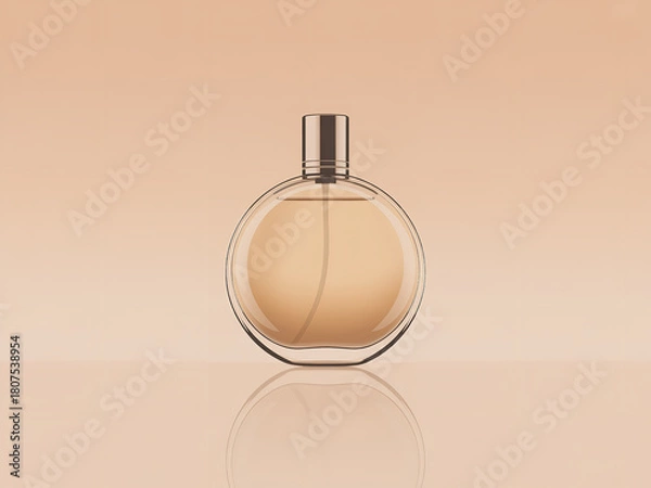 Obraz Luxury glass perfume bottle with transparent liquid 