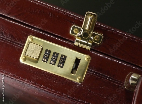 Obraz briefcase with opened lock