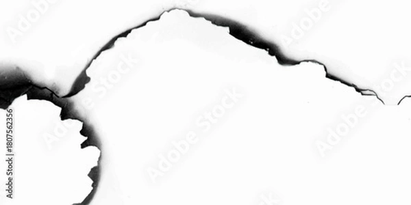 Obraz hole in a white paper. burnt holes in a paper. 