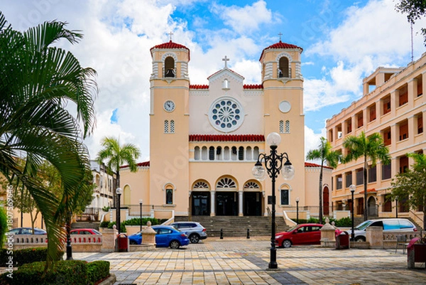 Obraz Catedral Dulce Nombre de Jesús (Sweet Name of Jesus Cathedral) in Caguas, Puerto Rico