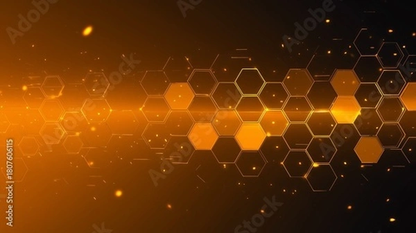 Obraz Yellow tech background