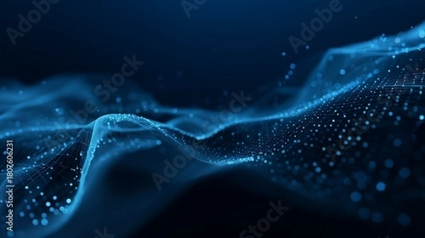 Obraz Blue and black high-tech background