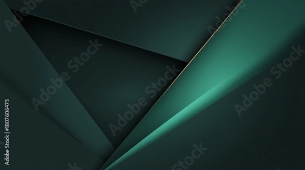 Obraz Green and black minimalistic background