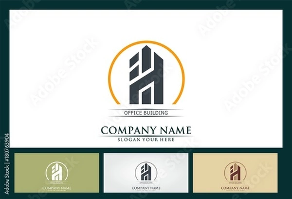 Fototapeta office building vector logo