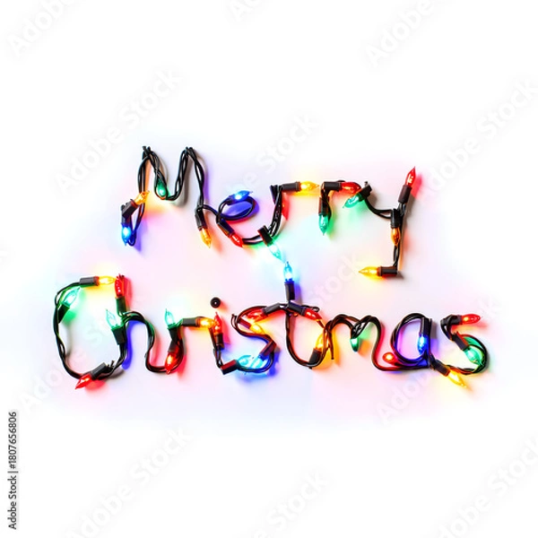 Fototapeta feliz natal com pisca - pisca