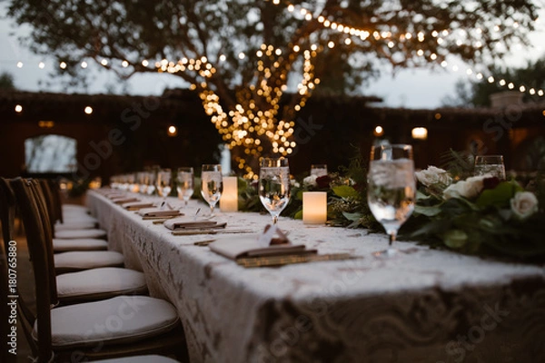 Obraz A Dreamy Outdoor Dinner Setting