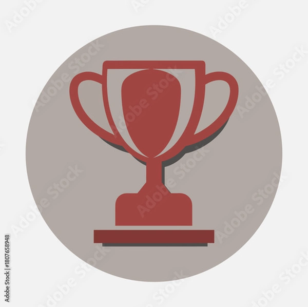 Obraz Minimalist Red Trophy Award Icon
