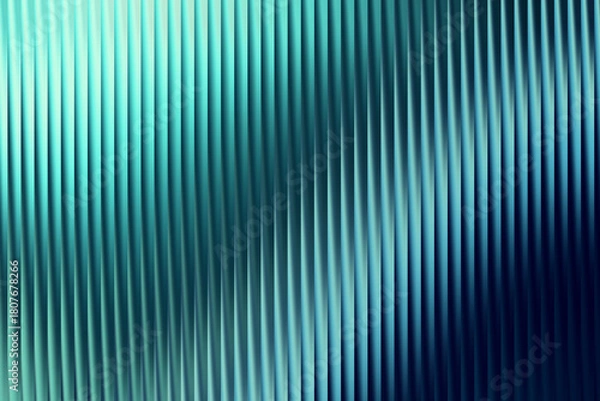 Fototapeta Abstract vertical lines with gradient from light mint blue deep mint to navy creating a wavy pattern