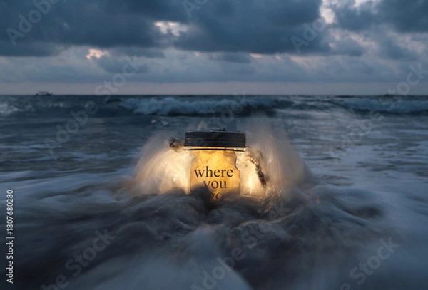 Fototapeta Search, why am I here, where you go, question, vocation, motivation, change, who am I, what do I want, where do I want to go, goal, life, Search, why am I here, why, who am I, what do I want, where,