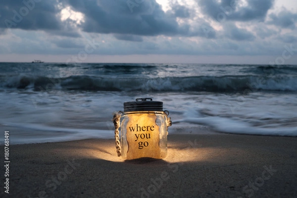 Fototapeta Search, why am I here, where you go, question, vocation, motivation, change, who am I, what do I want, where do I want to go, goal, life, Search, why am I here, why, who am I, what do I want, where,