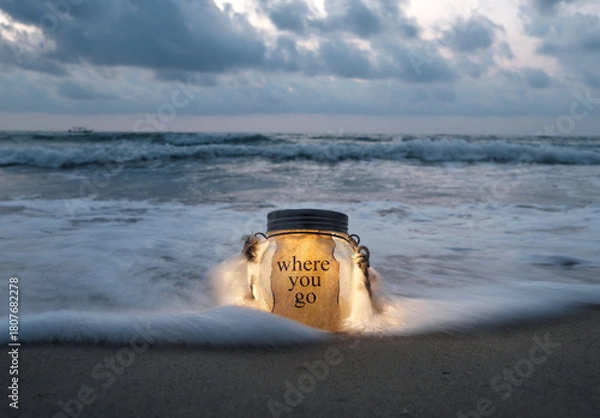 Fototapeta Search, why am I here, where you go, question, vocation, motivation, change, who am I, what do I want, where do I want to go, goal, life, Search, why am I here, why, who am I, what do I want, where,