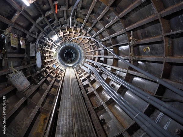 Fototapeta Aqueduct under construction using a shield method