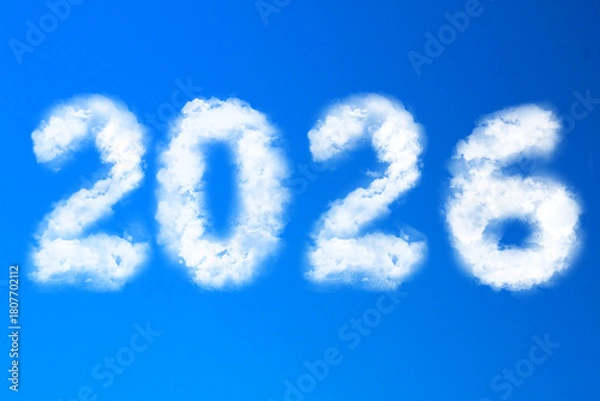 Fototapeta 年賀状素材　 2026年の雲
