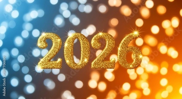 Fototapeta Sparkling 2026 New Year Celebration Background