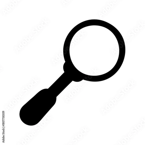 Fototapeta Magnifying glass icon symbolizing search and discovery Vector, illustration