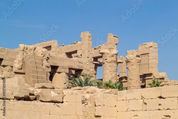 Fototapeta Egypt, Luxor, 01.02.2022.Ancient ruins of the Karnak Temple in Luxor, Egypt. The largest temple complex of antiquity in the world.