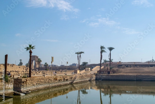 Fototapeta Egypt, Luxor, 01.02.2022.Ancient ruins of the Karnak Temple in Luxor, Egypt. The largest temple complex of antiquity in the world.