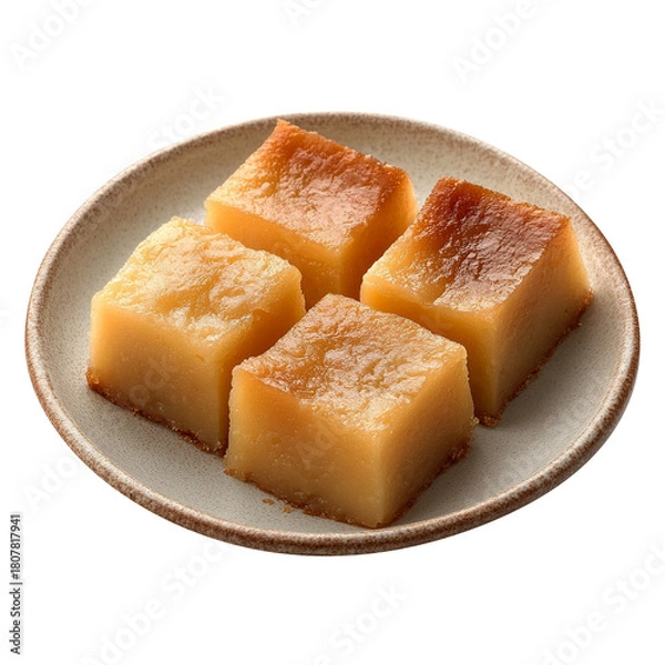 Obraz Cassava cake isolated on transparent background