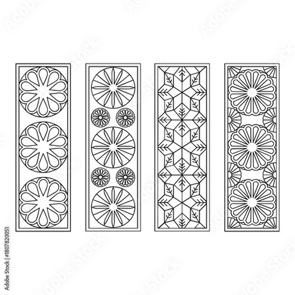 Obraz Abstract geometric composition with vibrant color palette