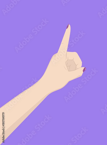 Obraz Woman's hand with a raised finger