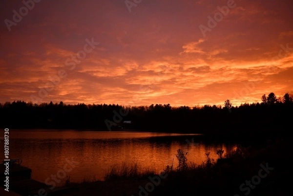 Obraz sunset over lake