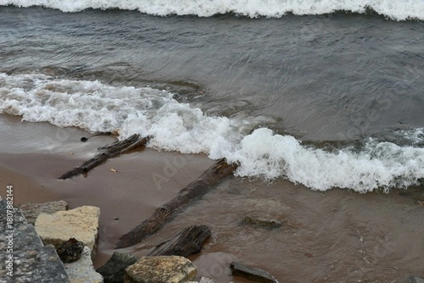 Fototapeta waves on the beach