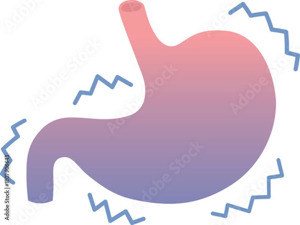 Obraz 寒さで震える胃