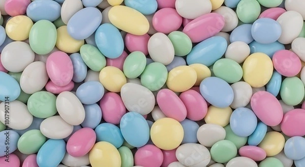 Fototapeta Pastel perfection a delightful candy coating showcasing vibrant hues in an artistic studio shot suitable for sweet
