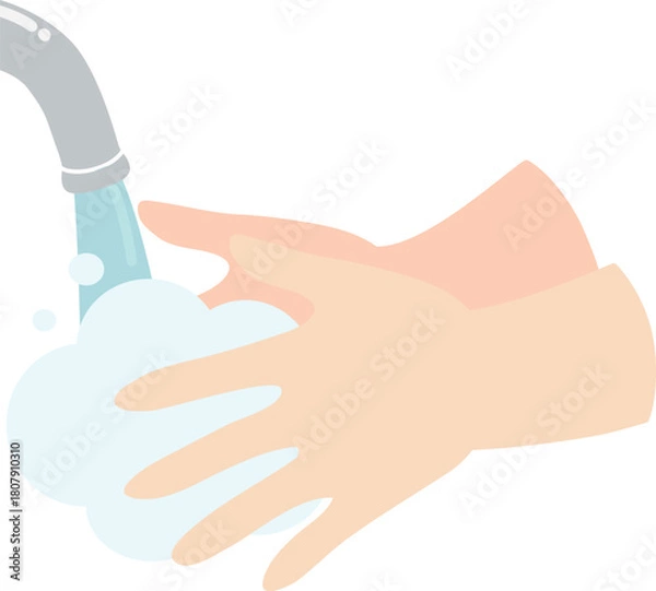 Obraz 石鹸での手洗い