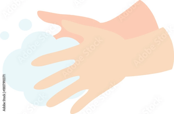 Fototapeta 石鹸での手洗い