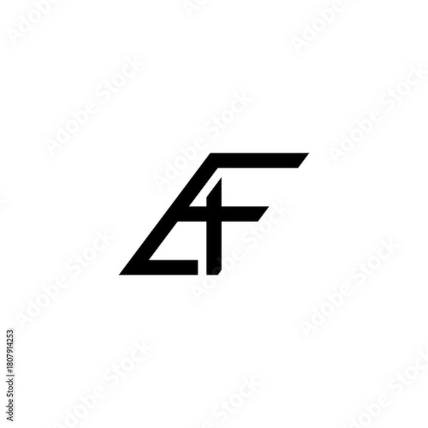 Fototapeta initial letter AF concept parallelogram shape