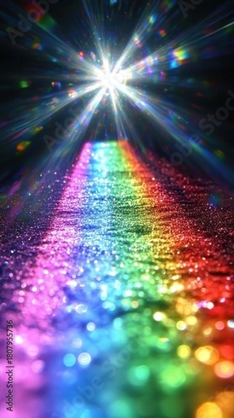 Obraz A rainbow of colors is reflected in the light, creating a sense of wonder and magic. The image is a beautiful representation of the beauty and diversity of nature