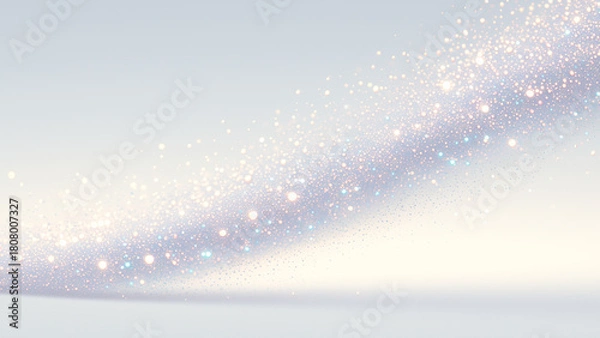 Obraz 青と金のキラキラと輝く粒子の背景