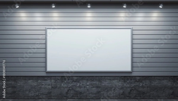 Obraz Blank billboard posters in the subway station for advertising