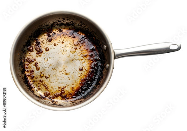 Fototapeta a dirty pan isolated on transparent or white background. PNG
