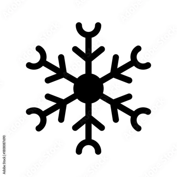 Obraz Snowflake Icon Vector Symbol Design Illustration