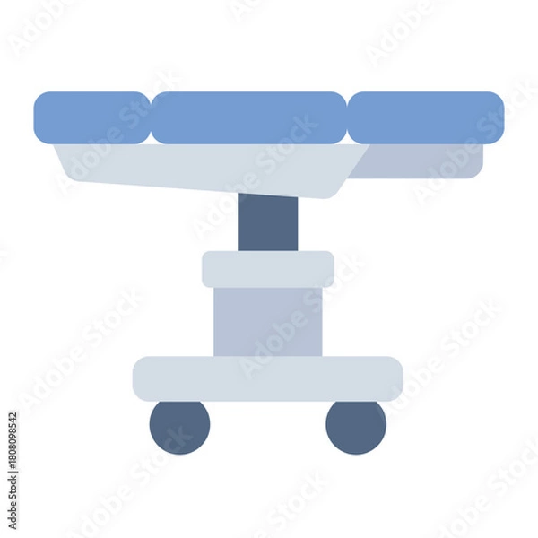 Obraz Operating table flat icon. Patient support for surgery. Found in operating rooms