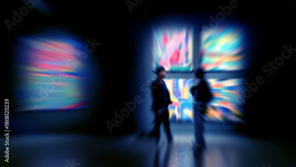 Fototapeta Zoom Blur, Contemporary Art Exhibition