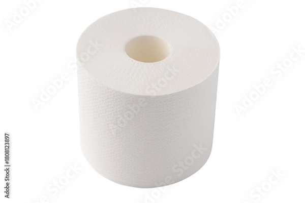 Fototapeta 透明背景（png）に1個のトイレットペーパー