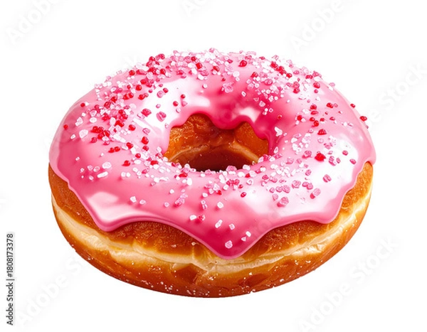 Fototapeta Various Frosted Donuts with various toppings