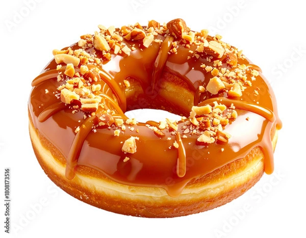 Fototapeta Various Frosted Donuts with various toppings