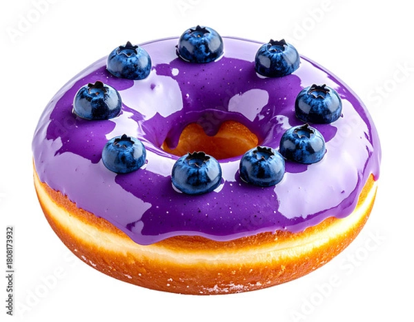 Fototapeta Various Frosted Donuts with various toppings