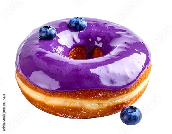 Fototapeta Various Frosted Donuts with various toppings