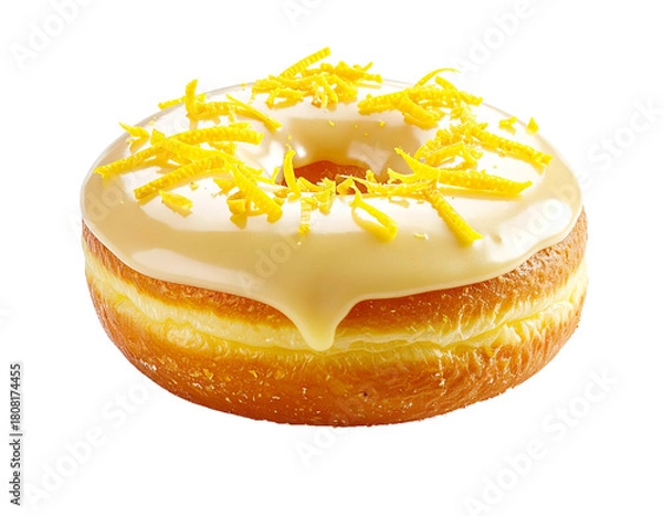 Fototapeta Various Frosted Donuts with various toppings